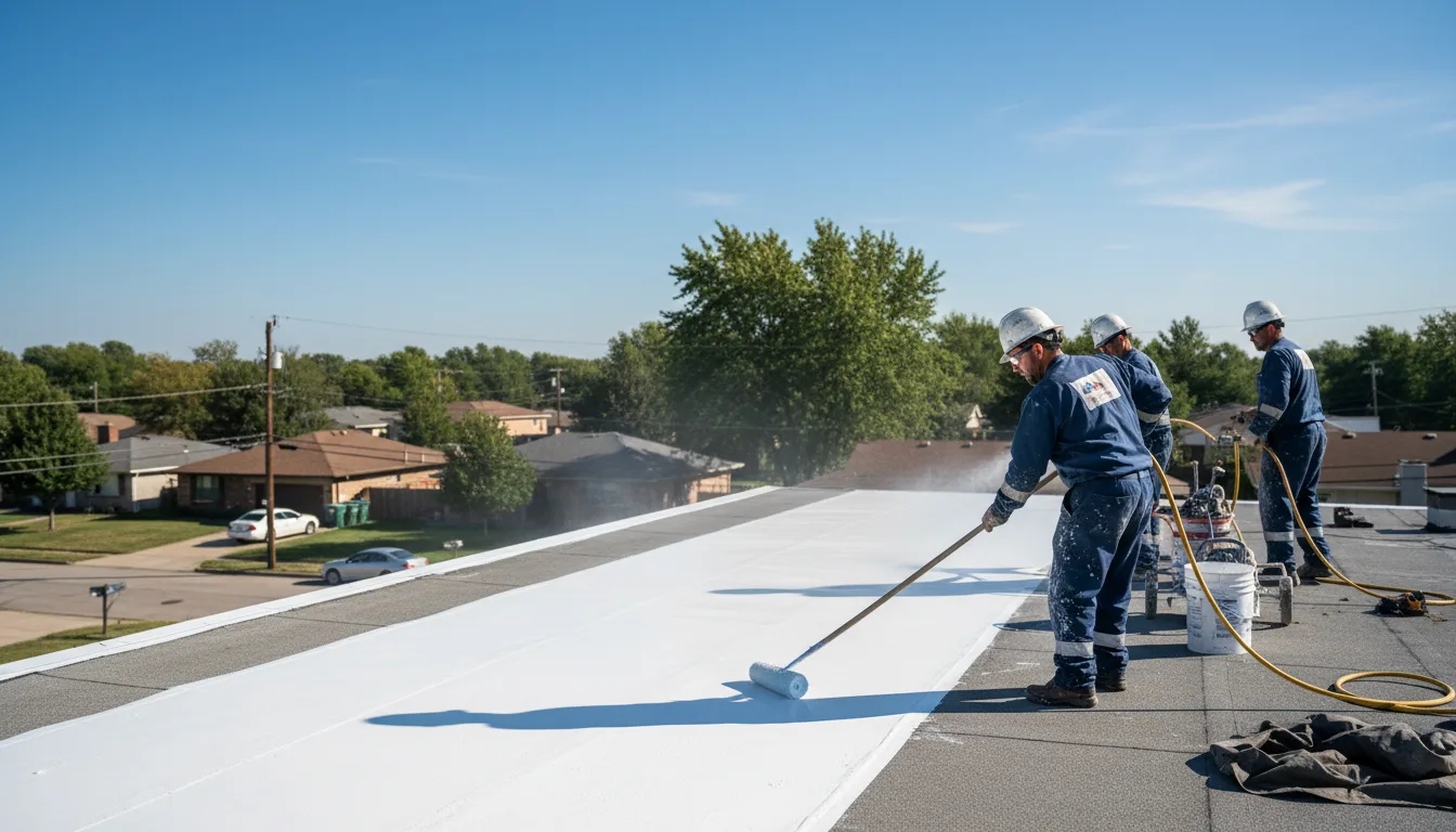 Commercial roof coating in North English, IA near me